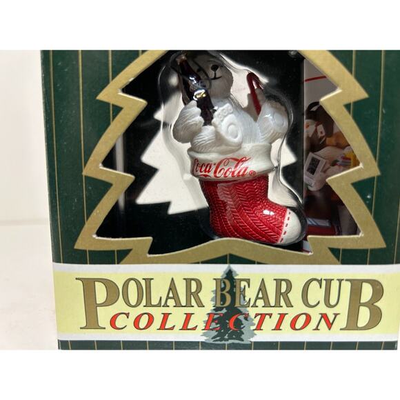 1997-1998 Coca-Cola Polar Bear Cub Collection Ornaments Lot of 4 - Picture 2 of 7